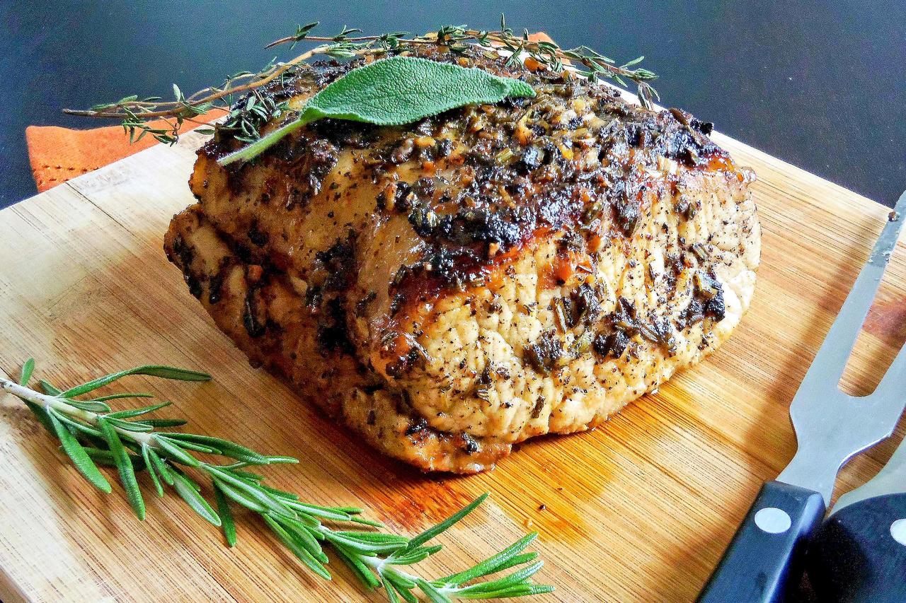 Receta para Thanksgiving: un jugoso lomo de puerco rostizado